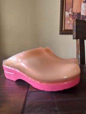 Dansko Open Back Coral Translucent Clogs - Sonja 37